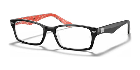 Ray-Ban RX5206 Eyeglasses Black On Red