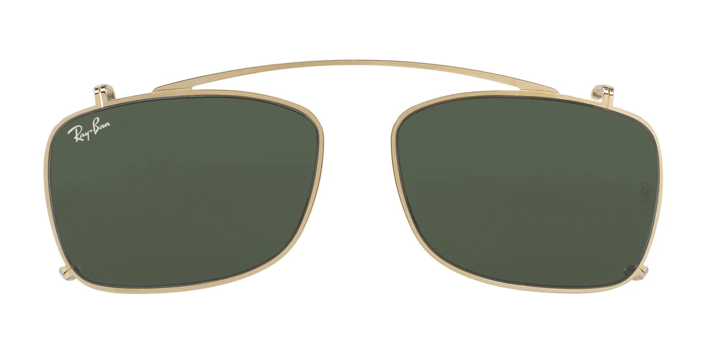 Ray-Ban RX5228C Clip-On Sunglasses Gold / G-15 Green