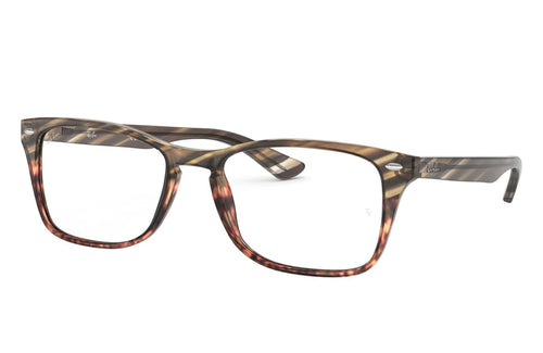 Ray-Ban RX5228M Eyeglasses / Polished Striped Grey Gradient Brown №5837 / Size 54