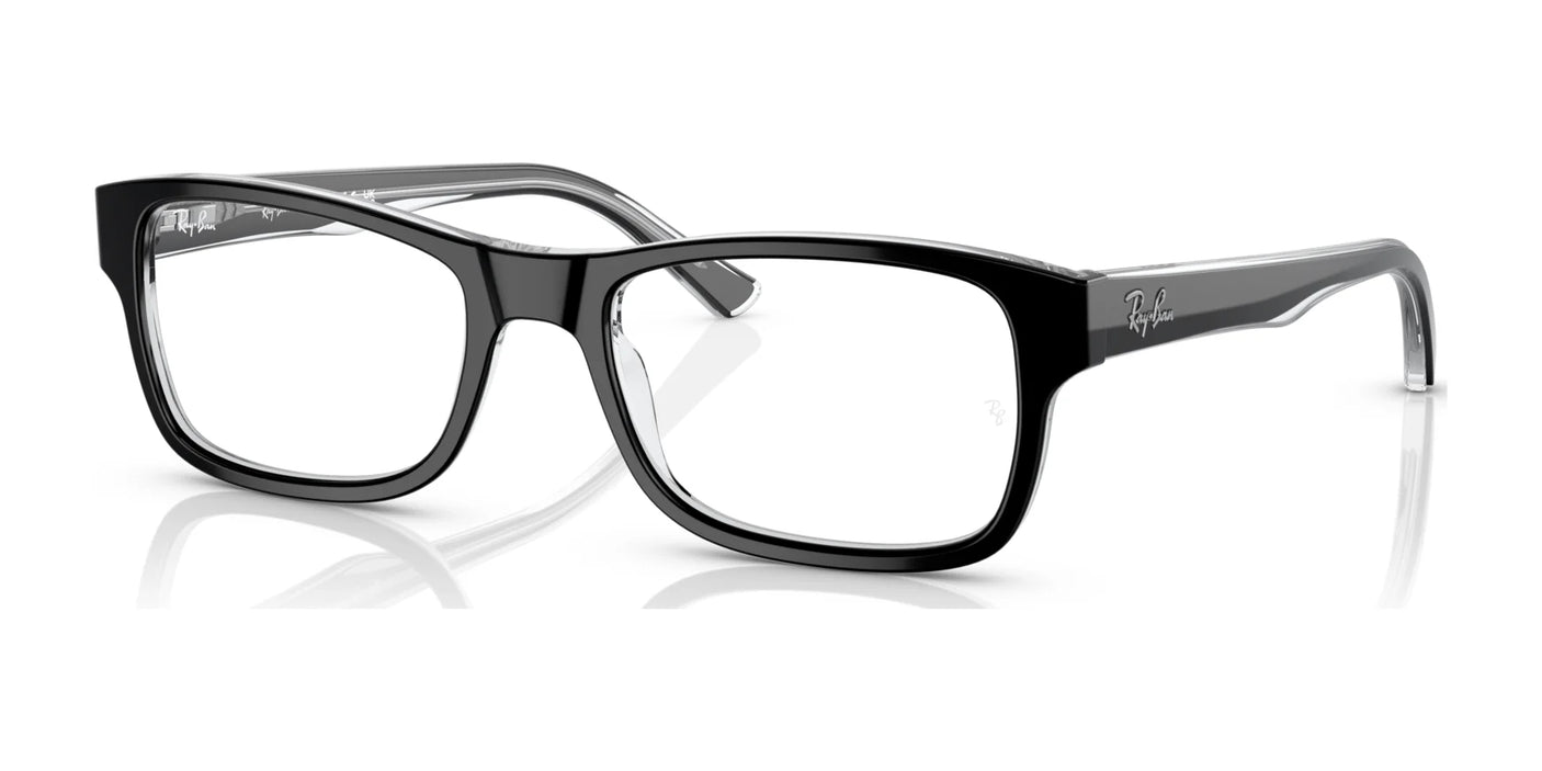 Ray-Ban RX5268 Eyeglasses Black On Transparent