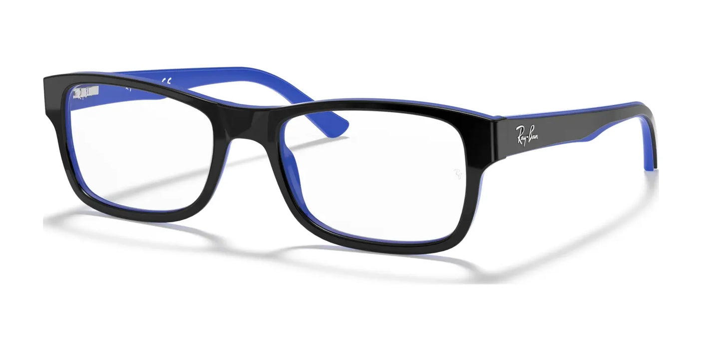 Ray-Ban RX5268 Eyeglasses Black On Blue