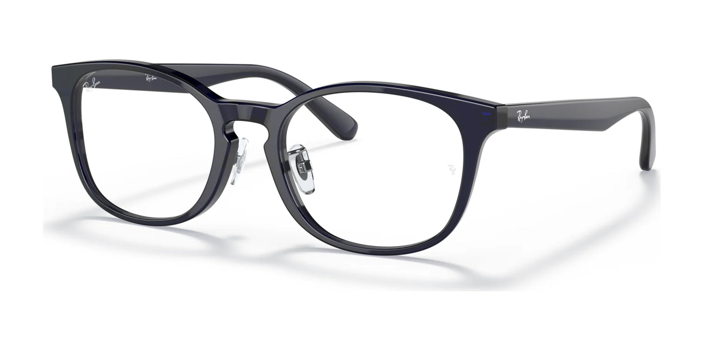 Ray-Ban RX5386D Eyeglasses Dark Transparent Blue