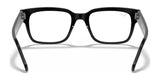 The Ray-Ban JEFFREY RX5388 eyeglasses feature a sleek black square frame with clear lenses, making them a fashionable choice for men's eyewear collections.