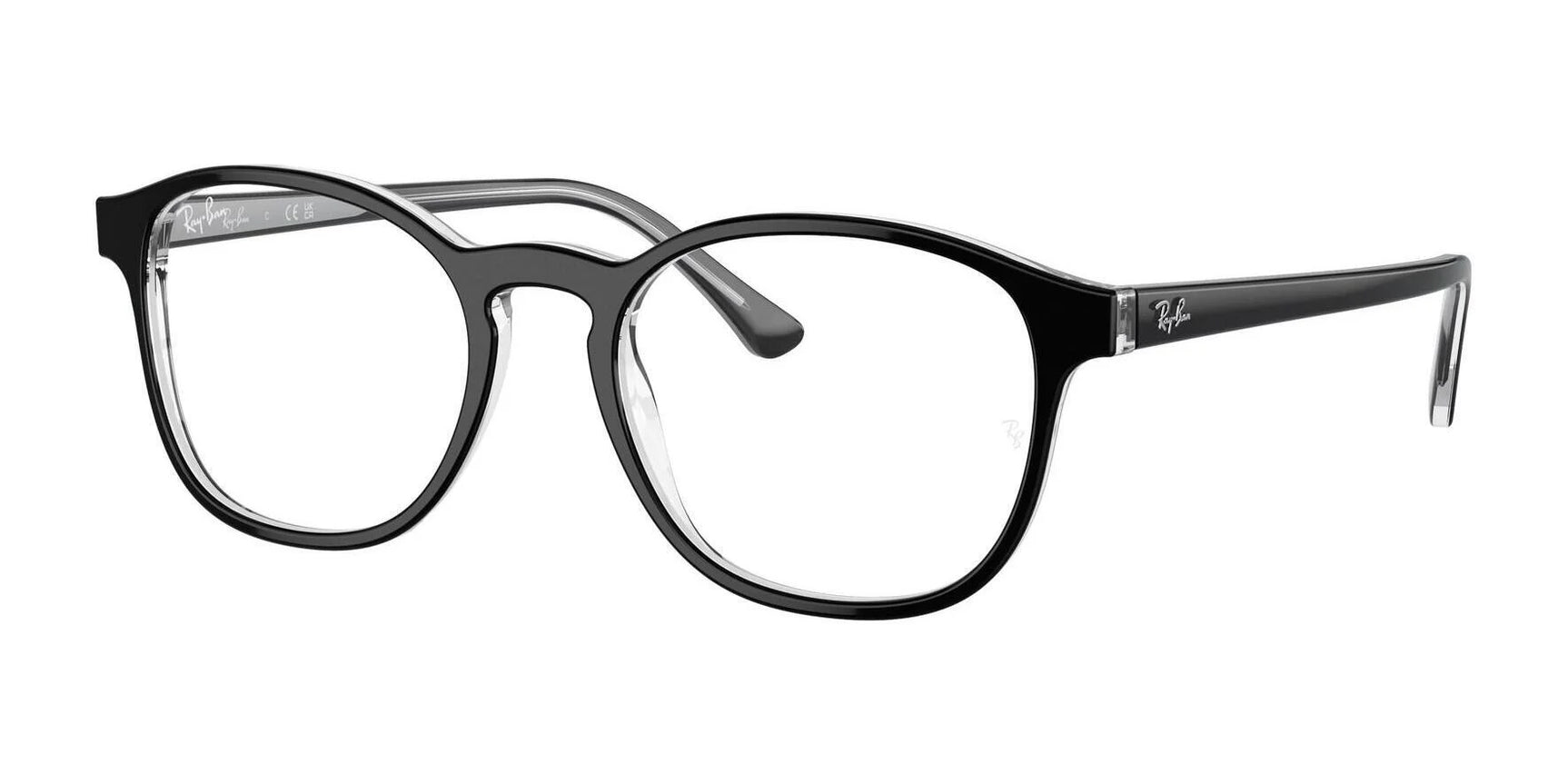 Ray-Ban RX5417F Eyeglasses Black On Transparent