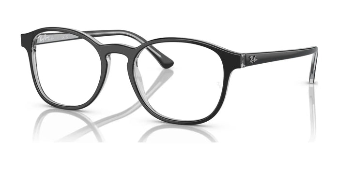 Ray-Ban RX5417F Eyeglasses | Size 52 / Dark Grey On Transparent Grey №8367 / Clear