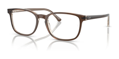 Ray-Ban RX5418 Eyeglasses Brown On Transparent Light Brown