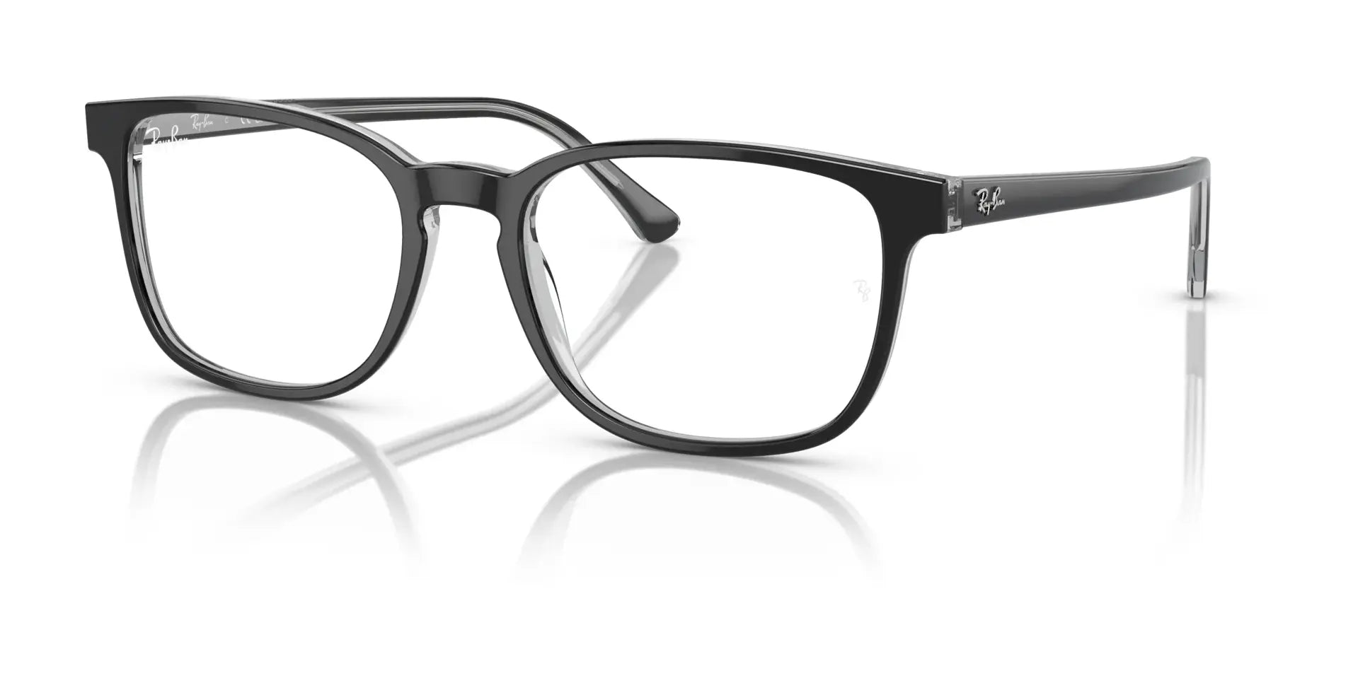 Ray-Ban RX5418 Eyeglasses Dark Grey On Transparent Grey