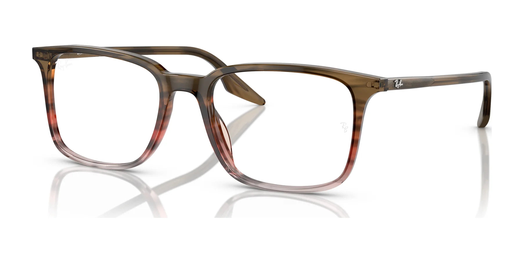 Ray-Ban RX5421 Eyeglasses Striped Brown & Red