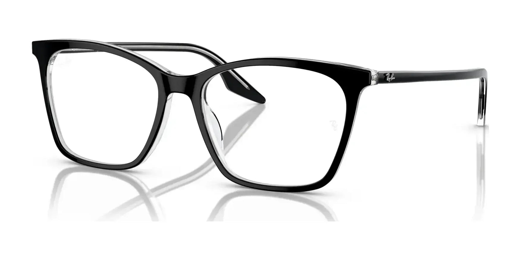 Ray-Ban RX5422F Eyeglasses Black On Transparent