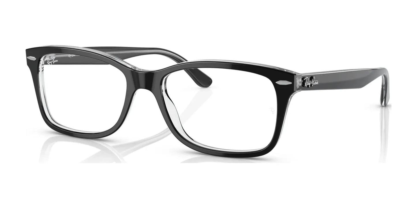 Ray-Ban RX5428F Eyeglasses Black On Transparent