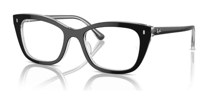 Ray-Ban RX5433 Eyeglasses Black On Transparent