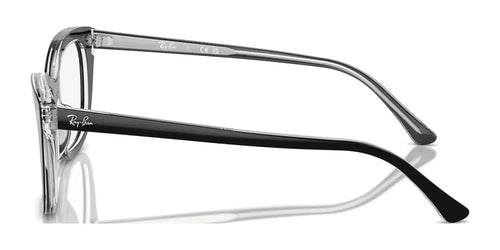 Ray-Ban RX5433 Eyeglasses / Black On Transparent №2034 / Size 50