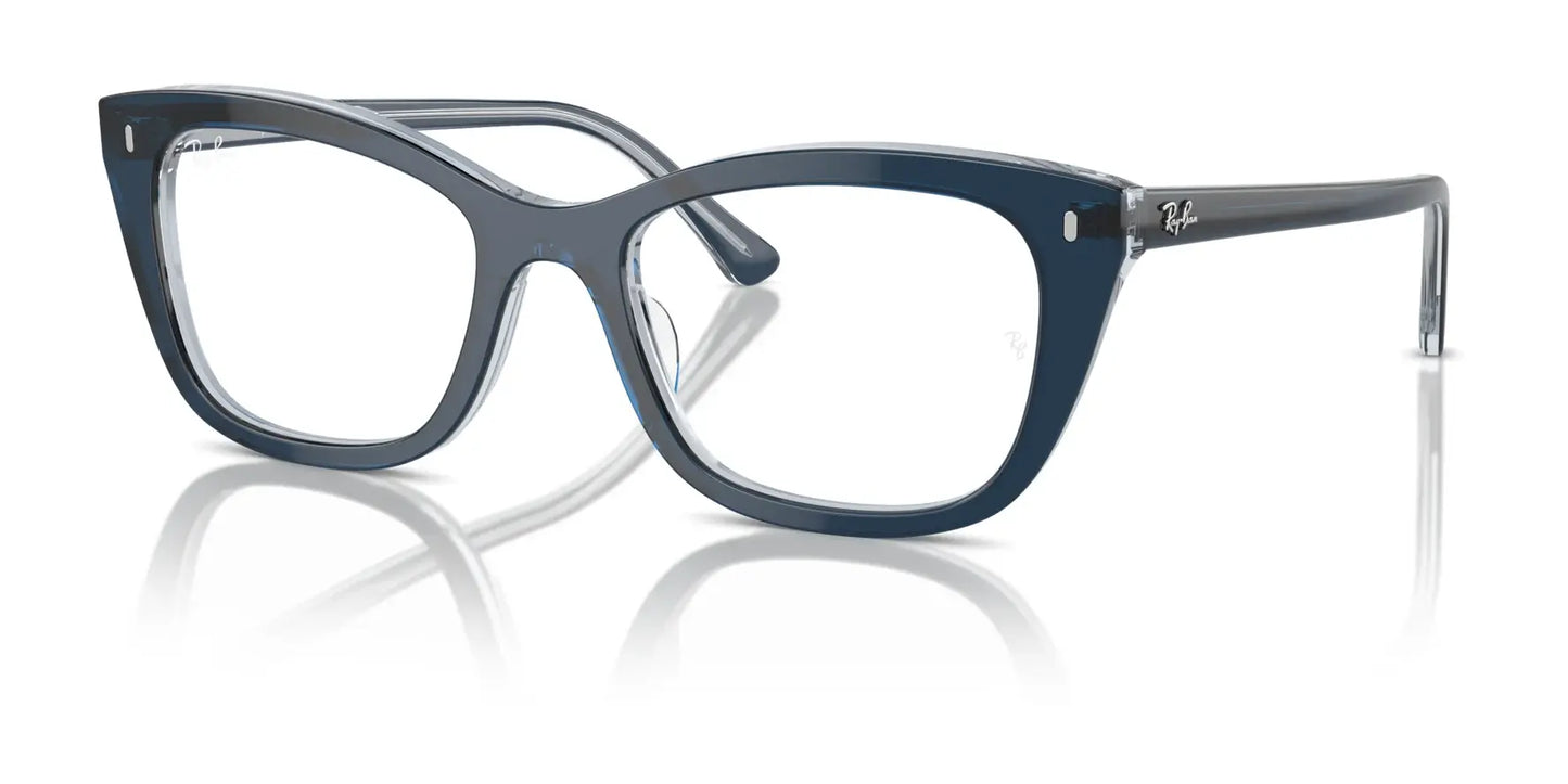 Ray-Ban RX5433 Eyeglasses Blue On Transparent Blue