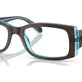 Brown On Transparent Blue №8366