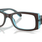 Brown On Transparent Blue №8366