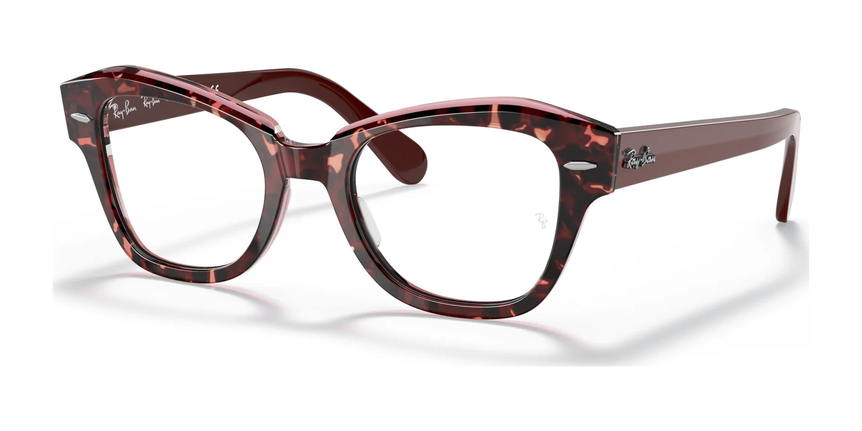 Ray-Ban STATE STREET RX5486 Eyeglasses Havana On Transparent Purple