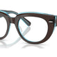Brown On Transparent Blue №8366