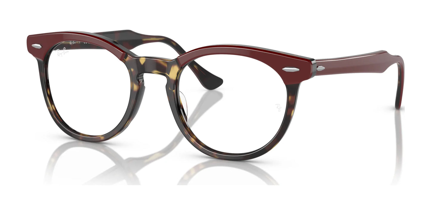 Ray-Ban EAGLEEYE RX5598 Eyeglasses Bordeaux On Yellow Havana