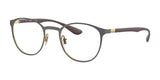 Ray-Ban RX6355 Eyeglasses Dark Grey On Gold