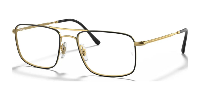 Ray-Ban RX6434 Eyeglasses | Size 55 / Black On Gold №2946