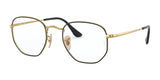 Ray-Ban HEXAGONAL RX6448F Eyeglasses Arista Gold