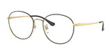 Ray-Ban RX6475D Eyeglasses Black On Gold