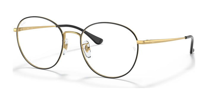 Ray-Ban RX6475D Eyeglasses | Size 55 / Black On Gold №2991