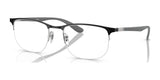 Ray-Ban RX6513 Eyeglasses Black On Silver