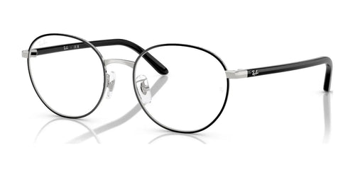 Ray-Ban RX6538D Eyeglasses / Size 53 / Black On Silver №2861