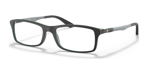 Ray-Ban RX7017 Eyeglasses / Black On Green №5197 / Size 54