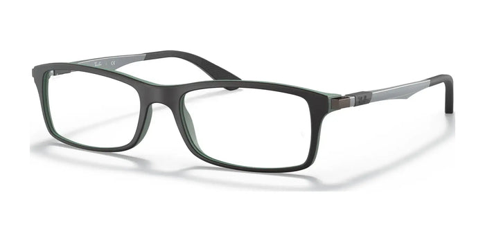Ray-Ban RX7017 Eyeglasses / Black On Green №5197 / Size 54