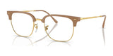 Ray-Ban NEW CLUBMASTER RX7216 Eyeglasses Beige On Gold