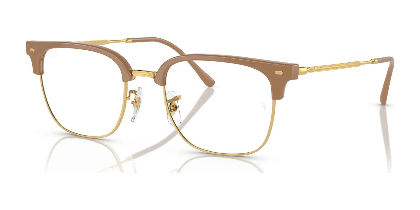 Ray-Ban NEW CLUBMASTER RX7216 Eyeglasses Beige On Gold