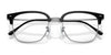 Ray-Ban NEW CLUBMASTER RX7216F Eyeglasses | Size 53 / Black On Silver №2000