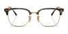 Ray-Ban NEW CLUBMASTER RX7216F Eyeglasses | Size 53 / Black On Silver №2000