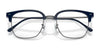 Ray-Ban NEW CLUBMASTER RX7216F Eyeglasses | Size 53 / Black On Silver №2000