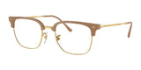 Ray-Ban NEW CLUBMASTER RX7216F Eyeglasses Beige On Gold