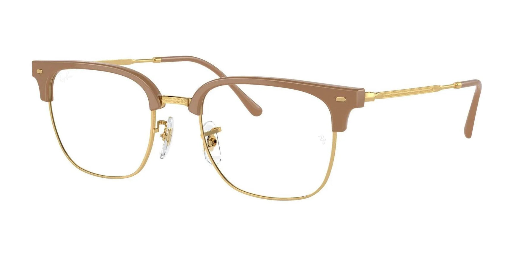 Ray-Ban NEW CLUBMASTER RX7216F Eyeglasses Beige On Gold