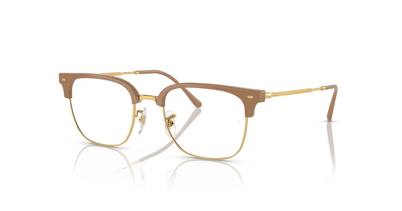 Ray-Ban NEW CLUBMASTER RX7216F Eyeglasses Beige On Gold