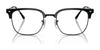 Ray-Ban NEW CLUBMASTER RX7216F Eyeglasses | Size 53 / Black On Silver №2000