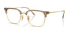 Ray-Ban NEW CLUBMASTER RX7216F Eyeglasses | Size 53 / Beige On Gold №8471