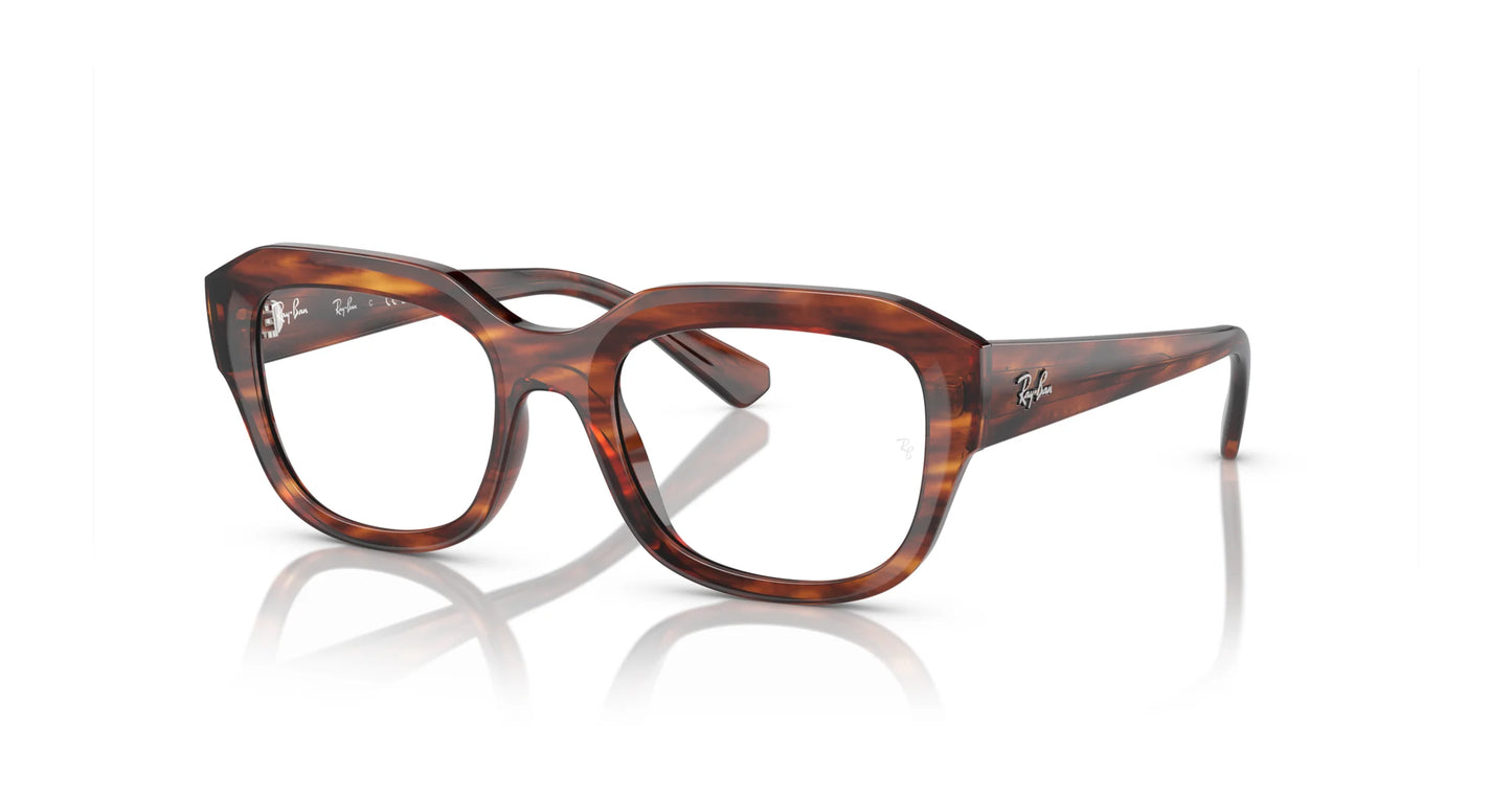 Ray-Ban LEONID RX7225 Eyeglasses Striped Havana