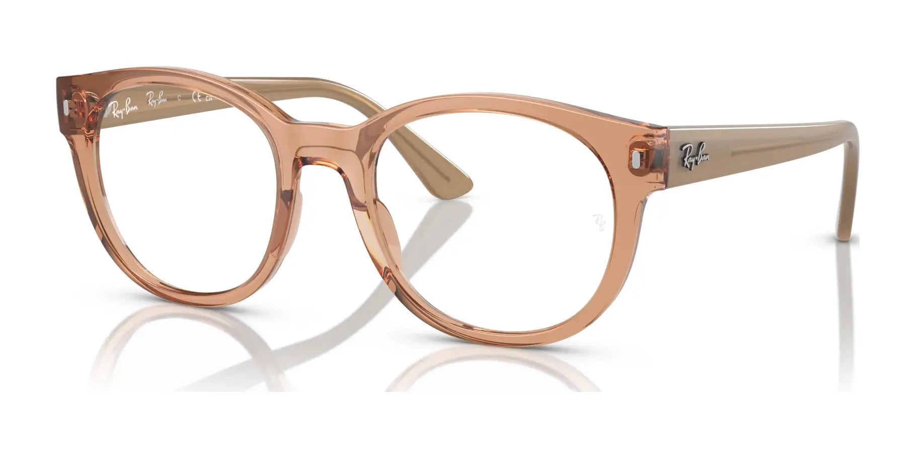 Ray-Ban RX7227 Eyeglasses Transparent Light Brown