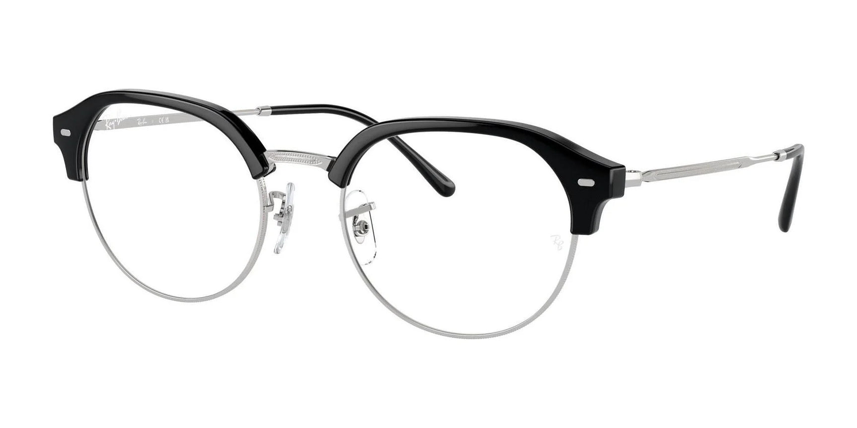 Ray-Ban RX7229 Eyeglasses Black On Silver