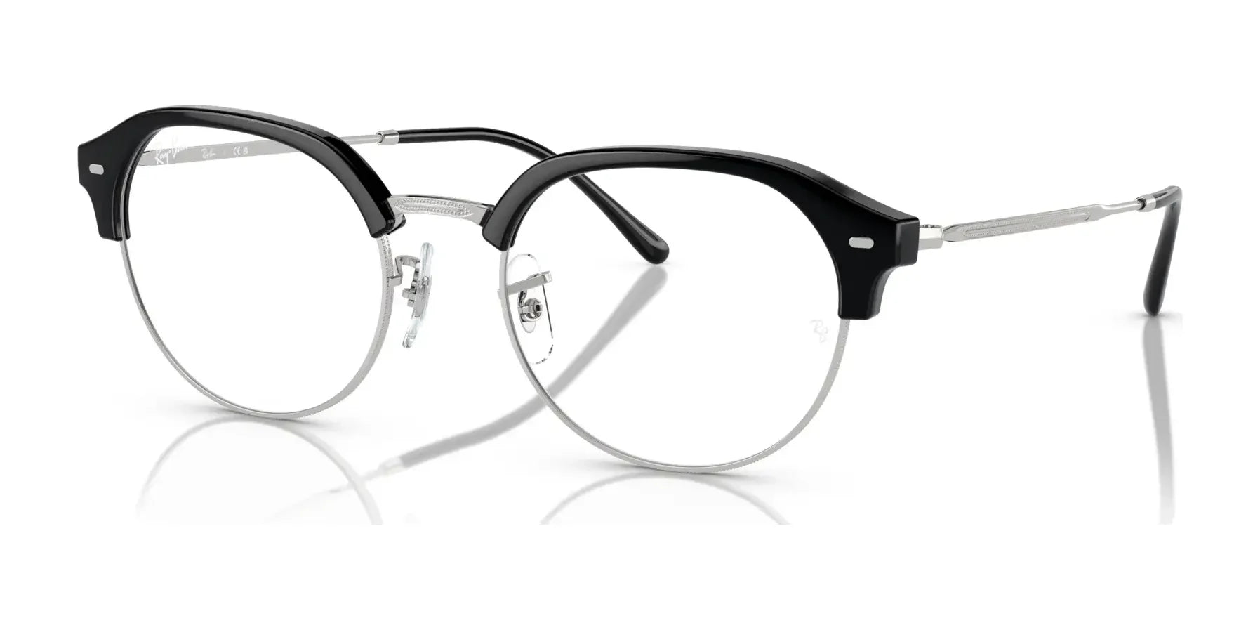 Ray-Ban RX7229 Eyeglasses Black On Silver