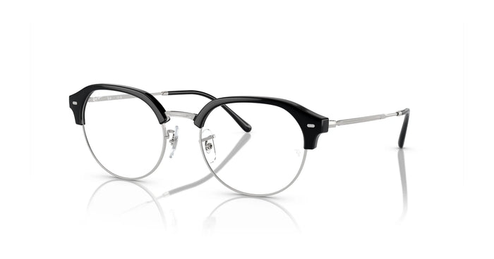 Ray-Ban RX7229 Eyeglasses / Black On Silver №2000 / Size 51