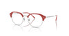 Ray-Ban RX7229 Eyeglasses / Red On Silver №8323 / Size 51