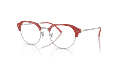 Ray-Ban RX7229 Eyeglasses Red On Silver