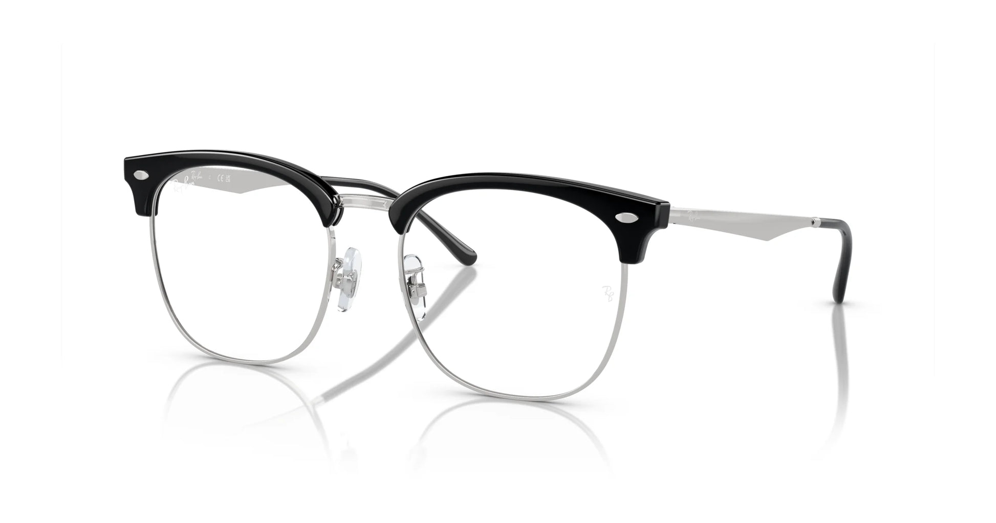 Ray-Ban RX7318D Eyeglasses Black On Silver