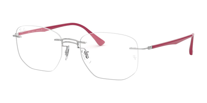 Ray-Ban RX8757 Eyeglasses / Silver №1195 / Clear / Size 51